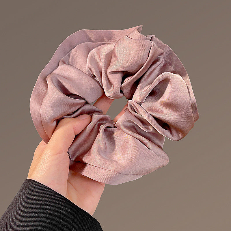 Wholesale Large Intestine Headline Light Luxury Silk Hair Accessories Pontail Hair Ring